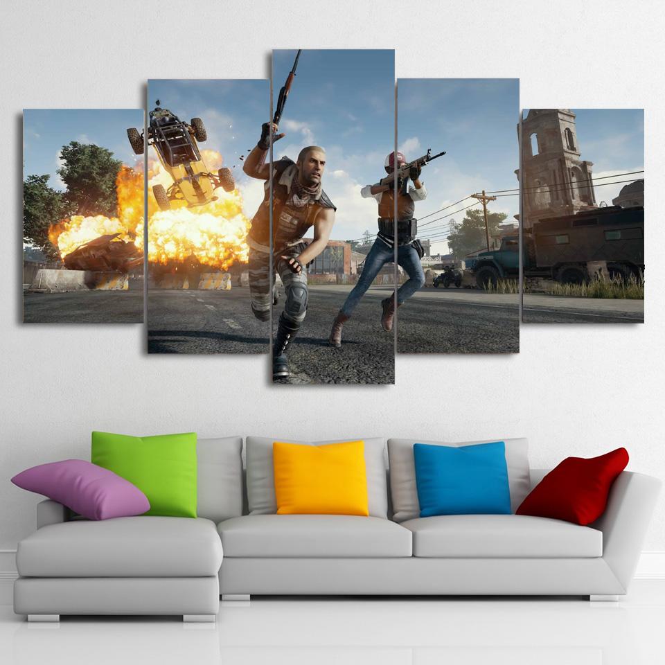 [P-U-B-G] Miramar Battlefield – Gaming Canvas Art Wall Decor